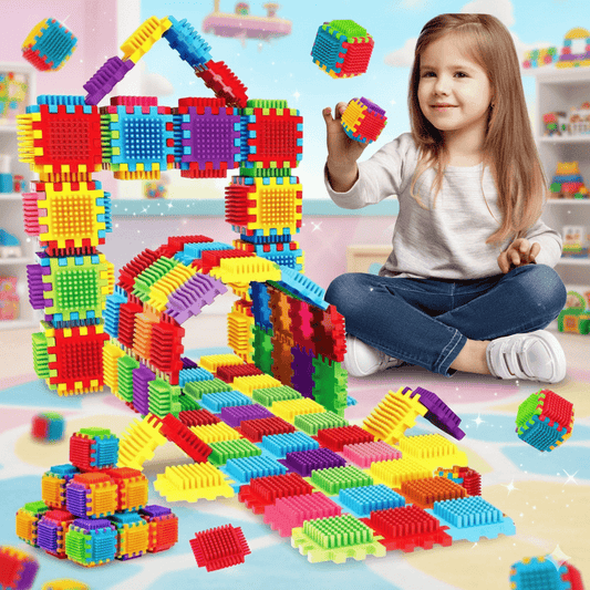 Kids Play Blocks, Creative Building Hedgehog Blocks - 120 Pcs - Toynix