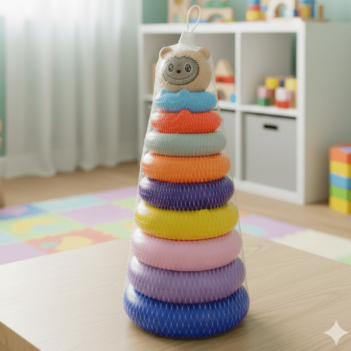 Rainbow Hand Eye Coordination Rings for Kids - Toynix