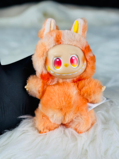 Labubu Big Into Energy Monster Plush Keychain - 1 PC (Orange)