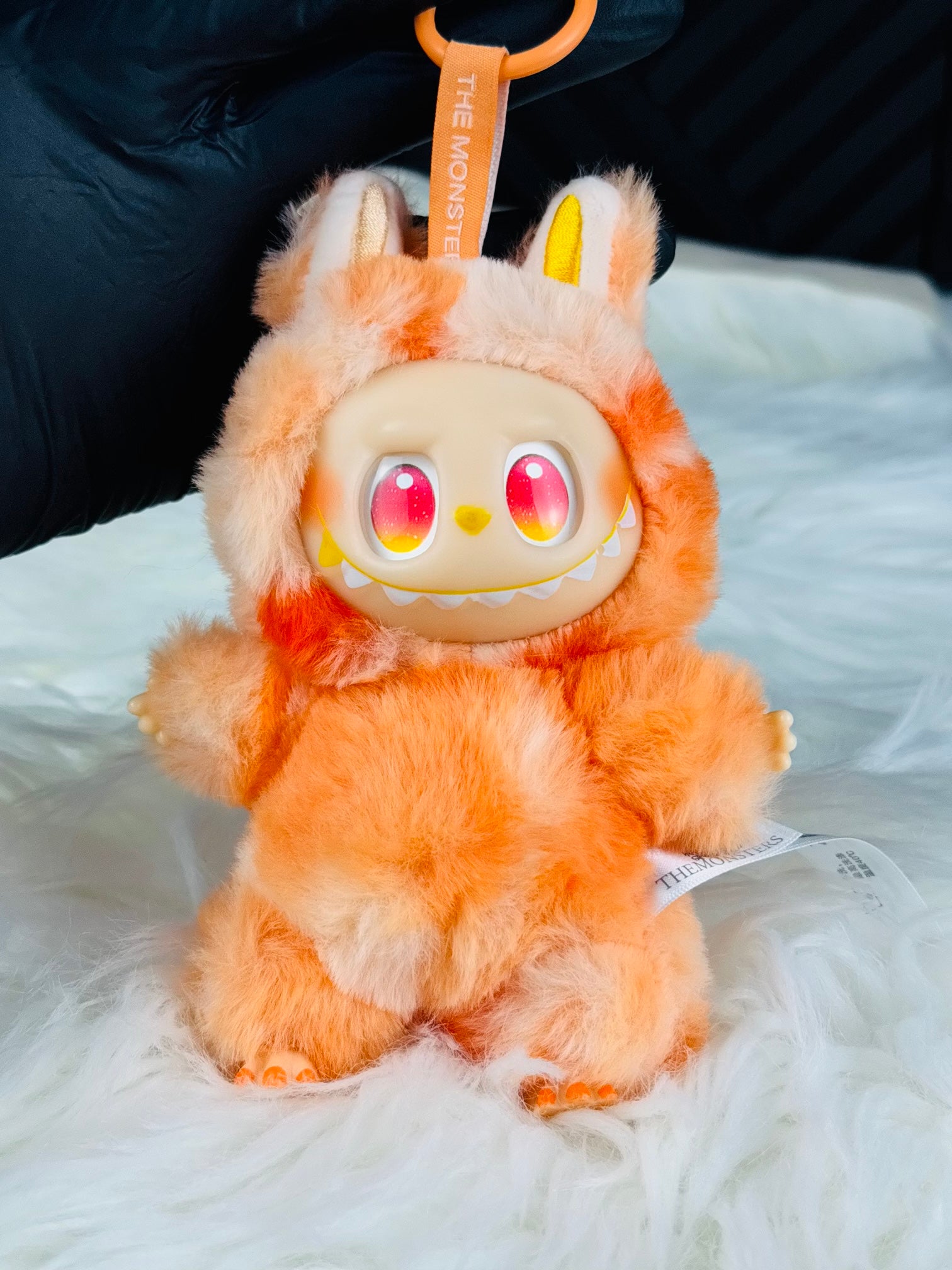 Labubu Big Into Energy Monster Plush Keychain - 1 PC (Orange) - Toynix