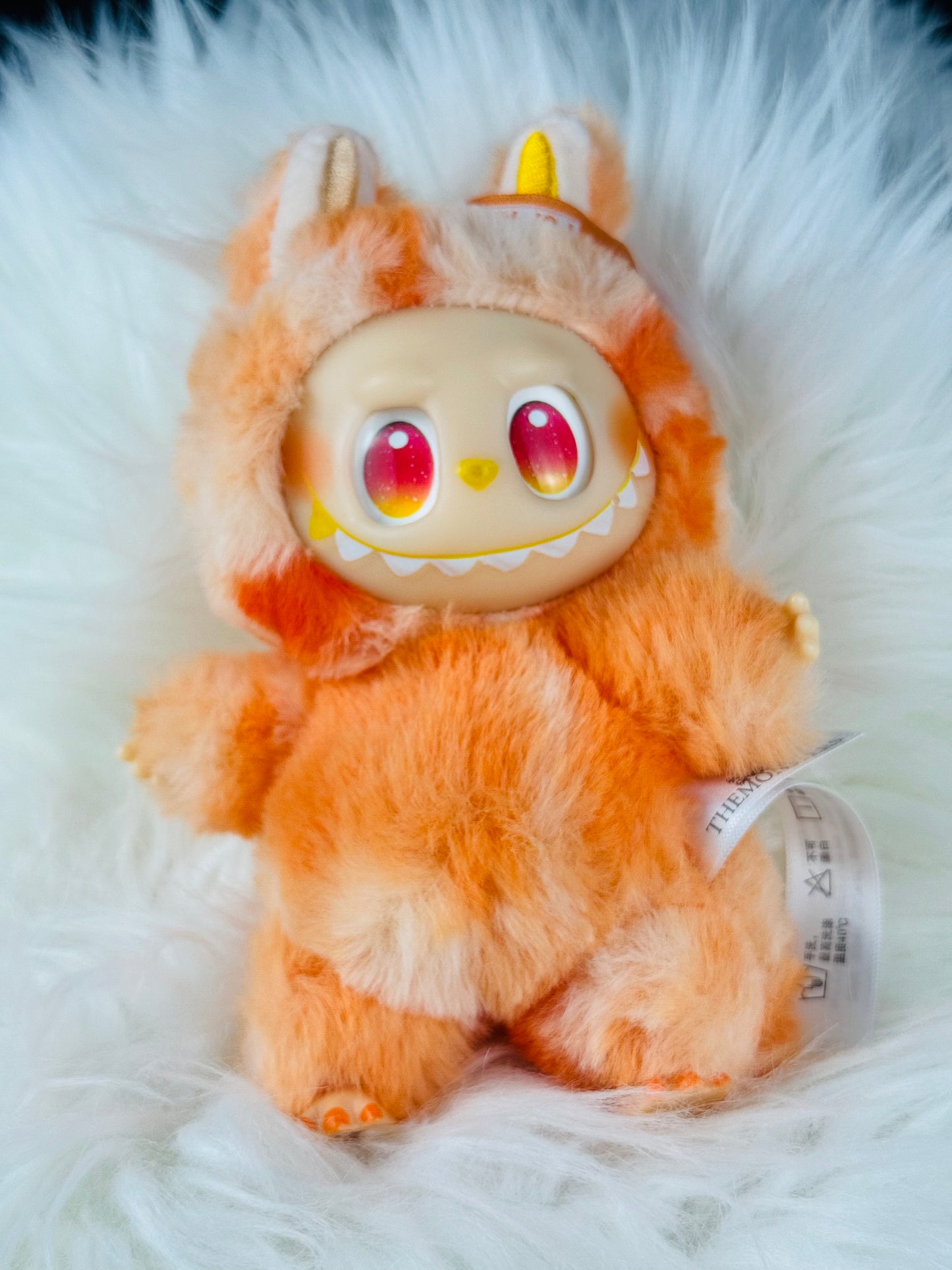 Labubu Big Into Energy Monster Plush Keychain - 1 PC (Orange)