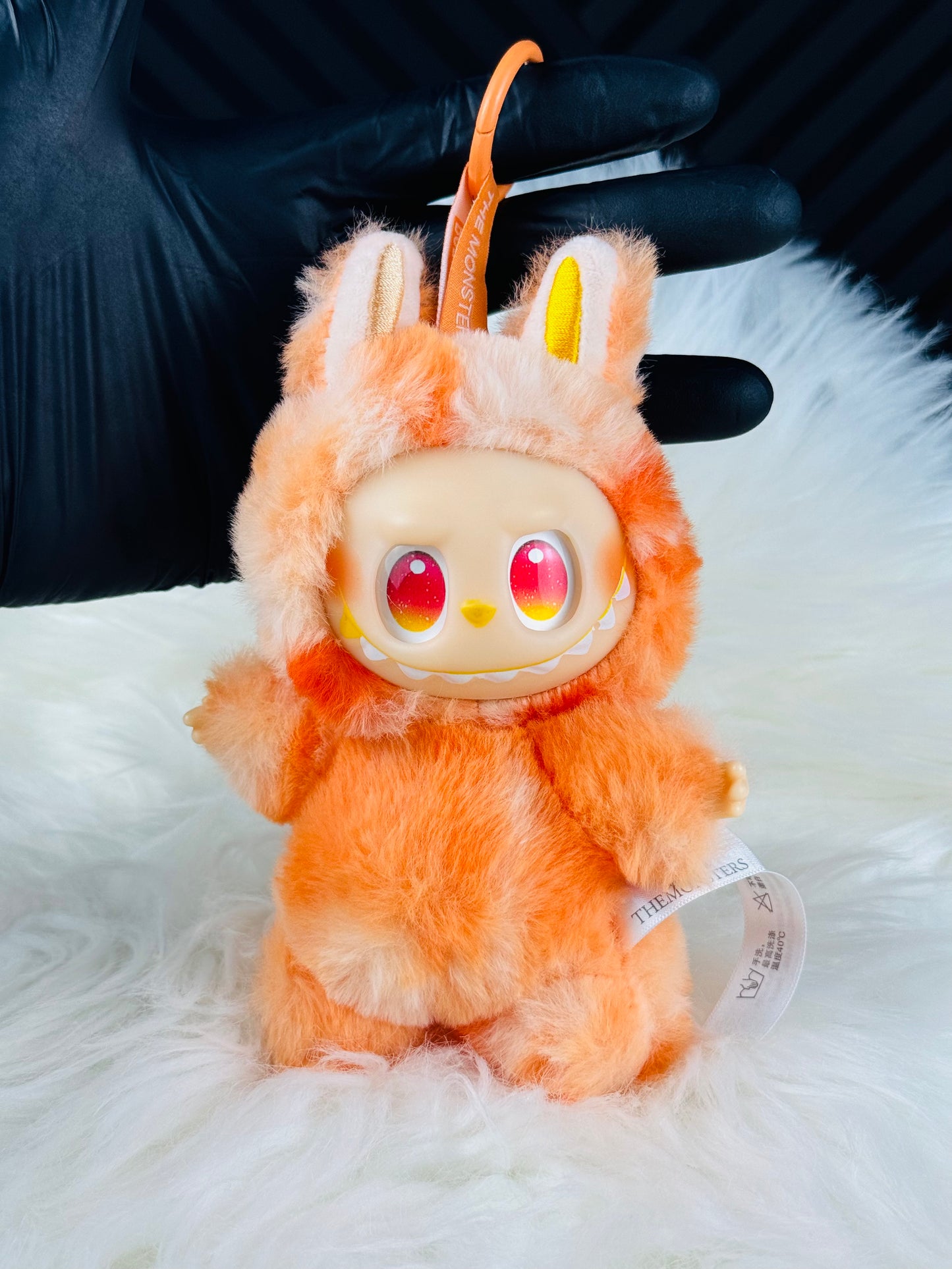Labubu Big Into Energy Monster Plush Keychain - 1 PC (Orange)