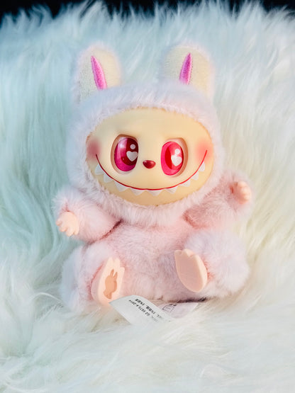 Labubu Have A Seat Monster Plush Keychain - 1 PC (DaDa Pink) - Toynix