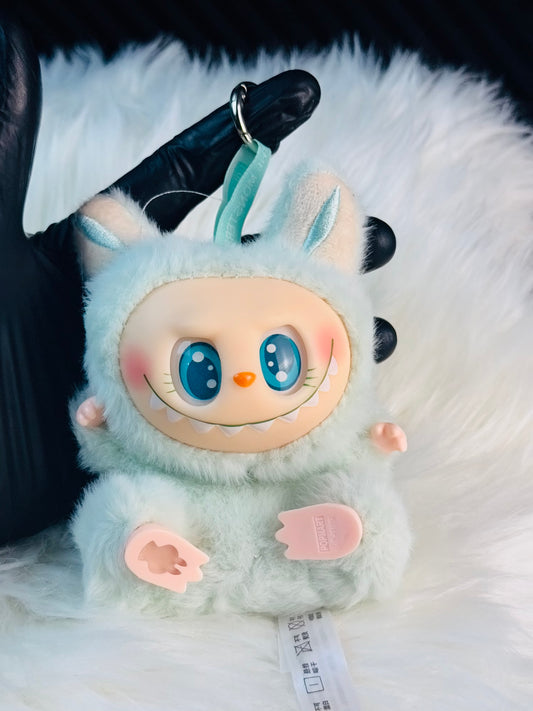 Labubu Have A Seat Monster Plush Keychain - 1 PC (Green) - Toynix