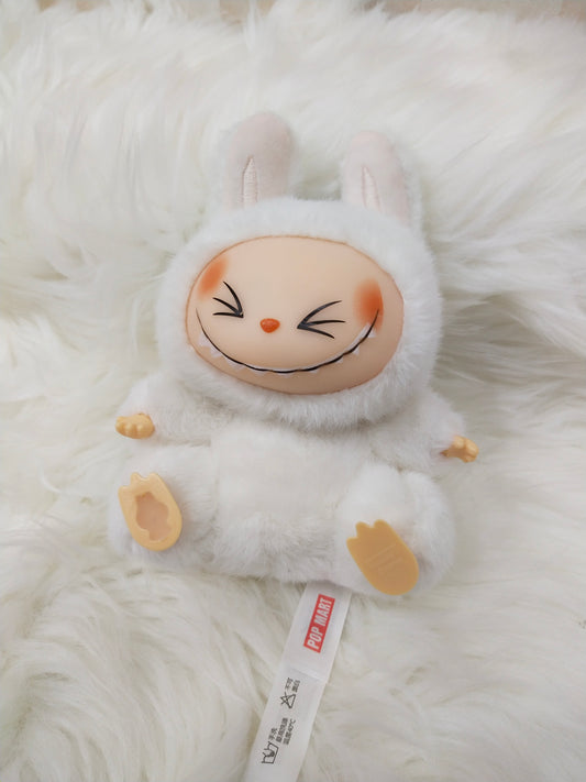 Labubu Have A Seat Monster Plush Keychain - 1 PC (SiSi White)