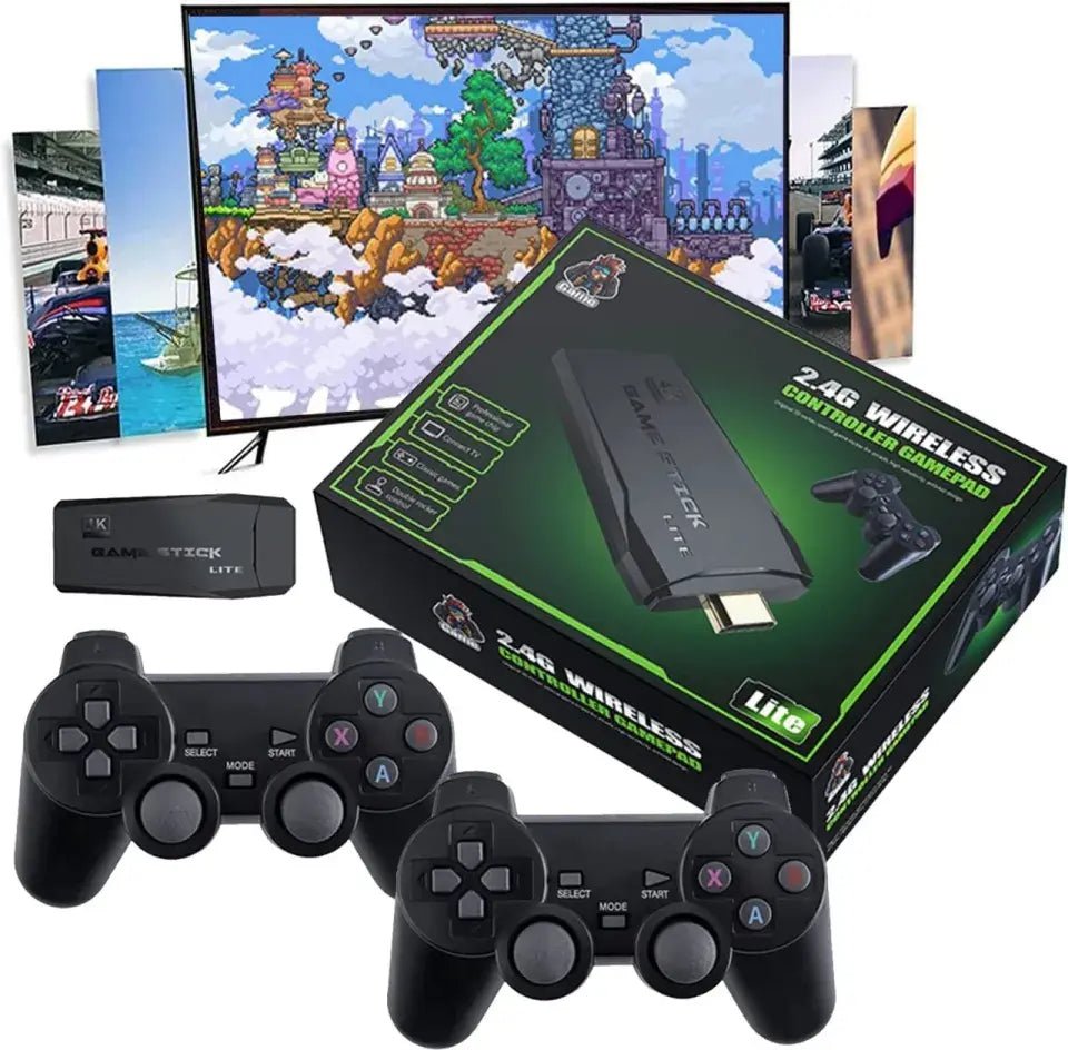 M8 Dual 2.4G Wireless Controller Video Game Stick 10000 Games 64GB Retro game - Toynix