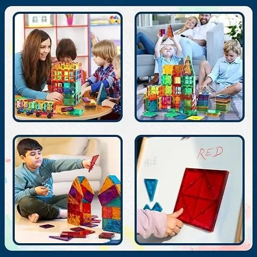 Magnetic Building Tiles for Kids - Toynix
