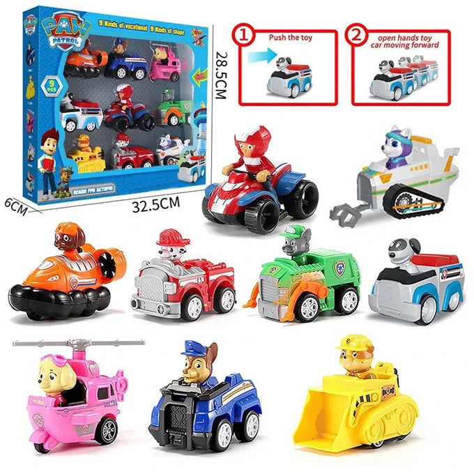 Paw Patrol Dogs Rescue Set Toys Cars - Toynix