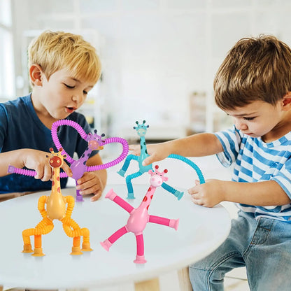 Premium Telescopic Giraffe Toy with Suction Cup Cartoon Toy Toynix