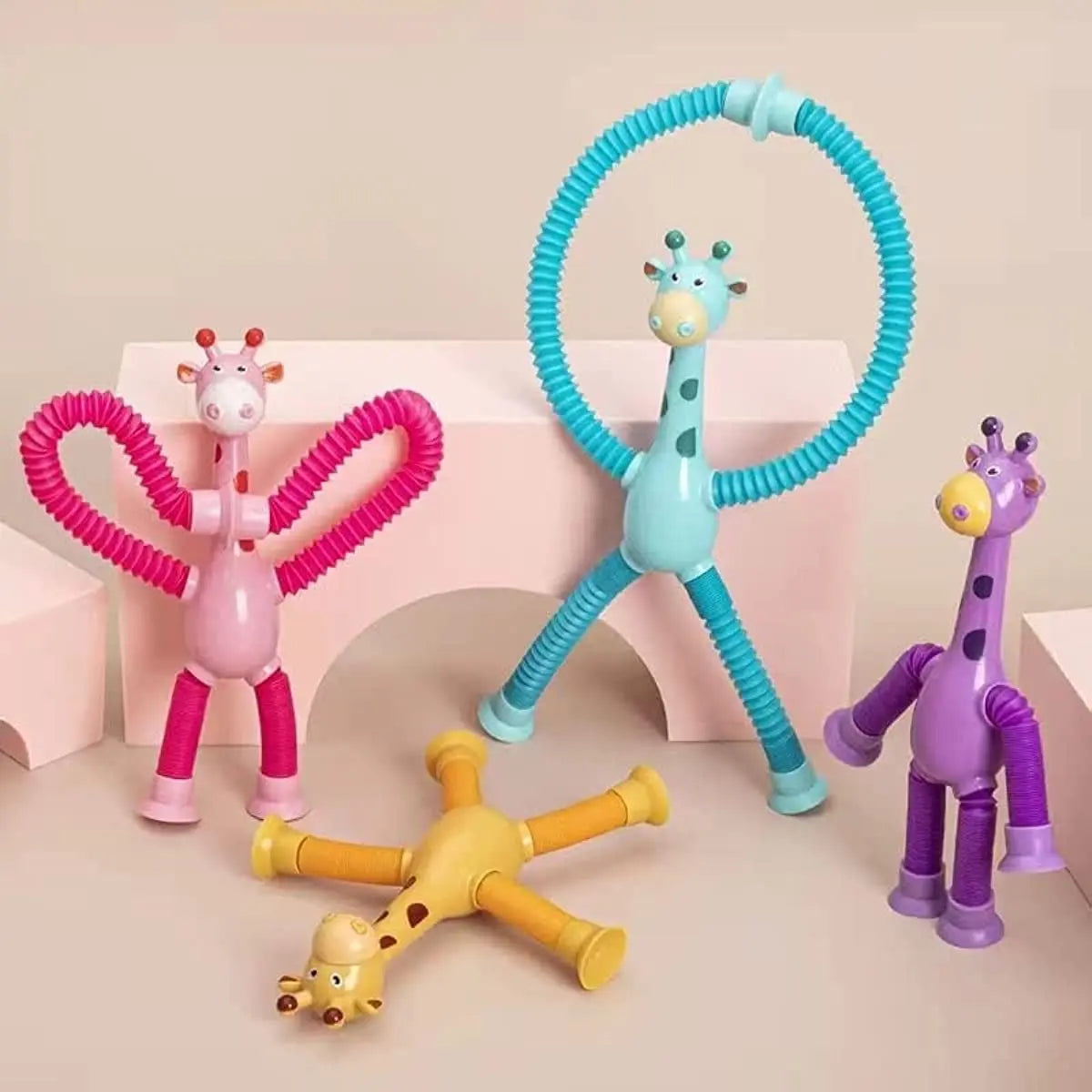 Premium Telescopic Giraffe Toy with Suction Cup Cartoon Toy Toynix
