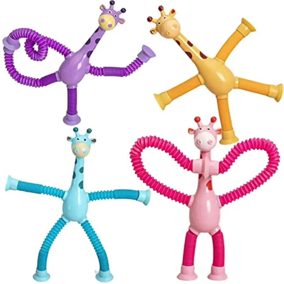 Premium Telescopic Giraffe Toy with Suction Cup Cartoon Toy Toynix