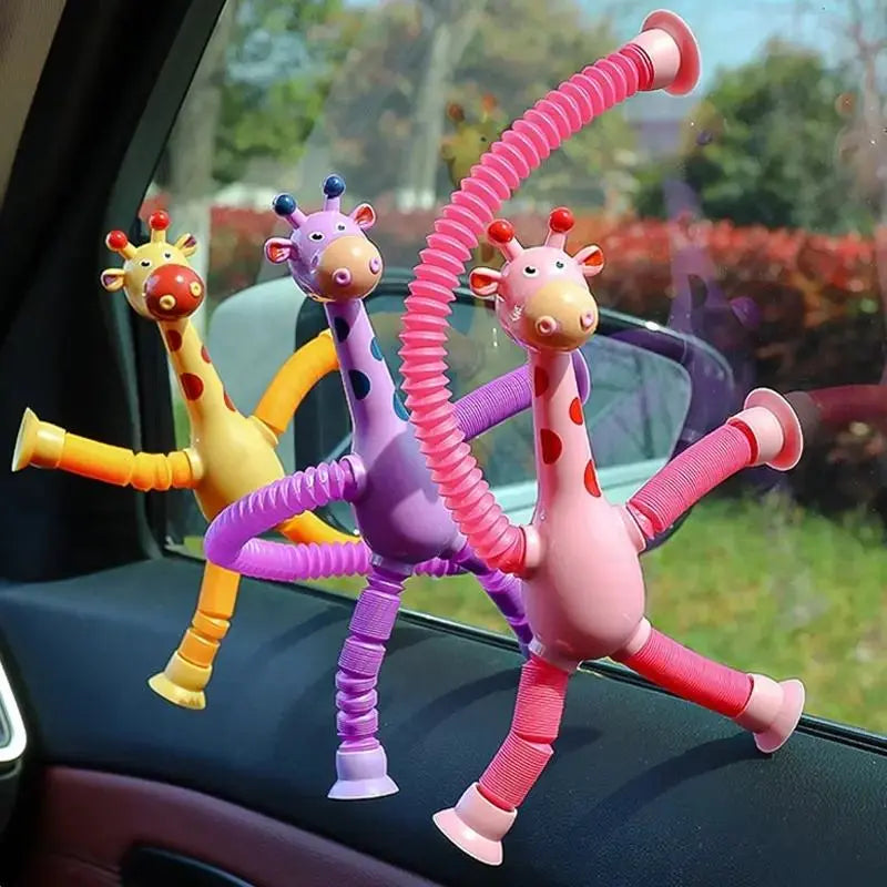 Premium Telescopic Giraffe Toy with Suction Cup Cartoon Toy Toynix