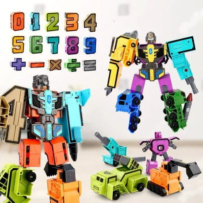 Transformer Robot With Number Figures 8 Pieces - Toynix