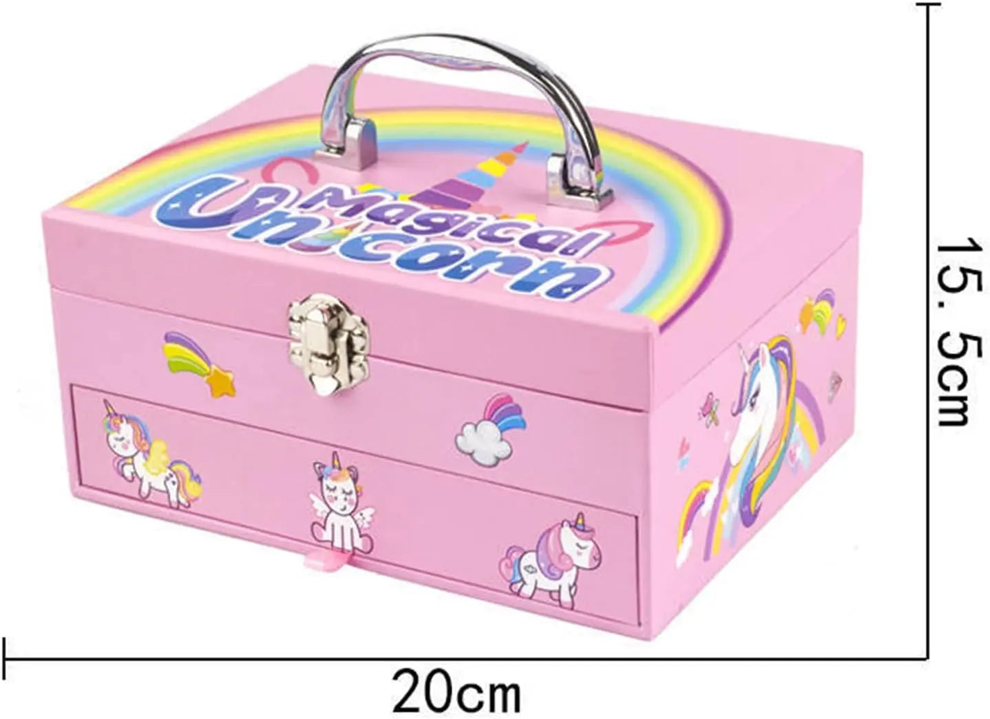 Unicorn Girls Safe & Pretend Play Cosmetic Makeup Case Beauty Kit Toynix