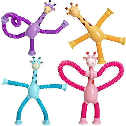 Premium Telescopic Giraffe  Toy with Suction Cup Cartoon Toy Toynix