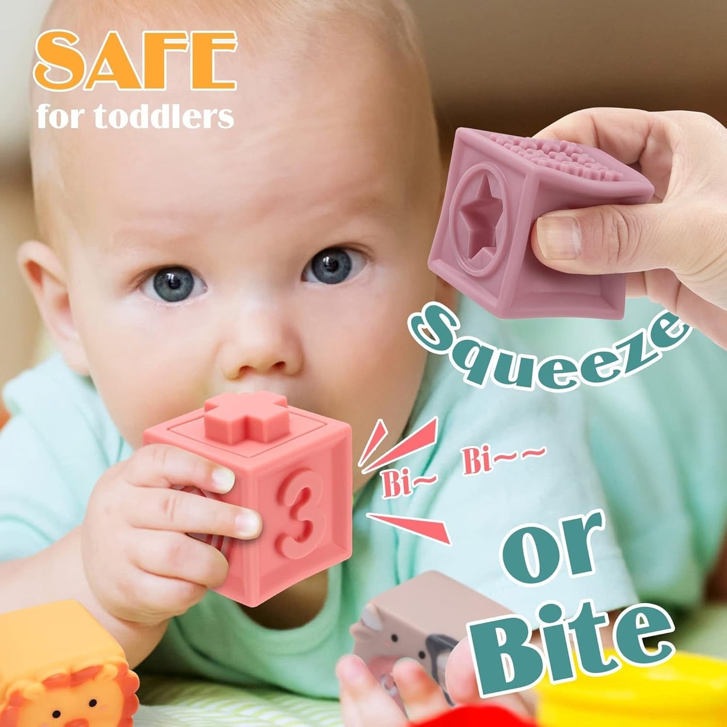 Soft Building Blocks Numbers and Shapes For Kids - Toynix