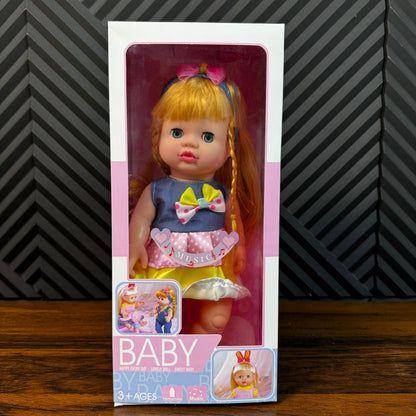 Baby Doll Happy Every Day with Feeding Bottle & Music - Toynix