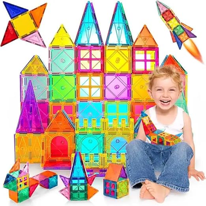 Magnetic Building Tiles for Kids Toynix