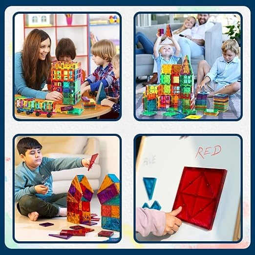 Magnetic Building Tiles for Kids Toynix