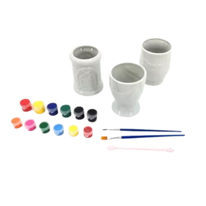 DIY Porcelain Cup Painting Set for Kids - 9pcs Toynix