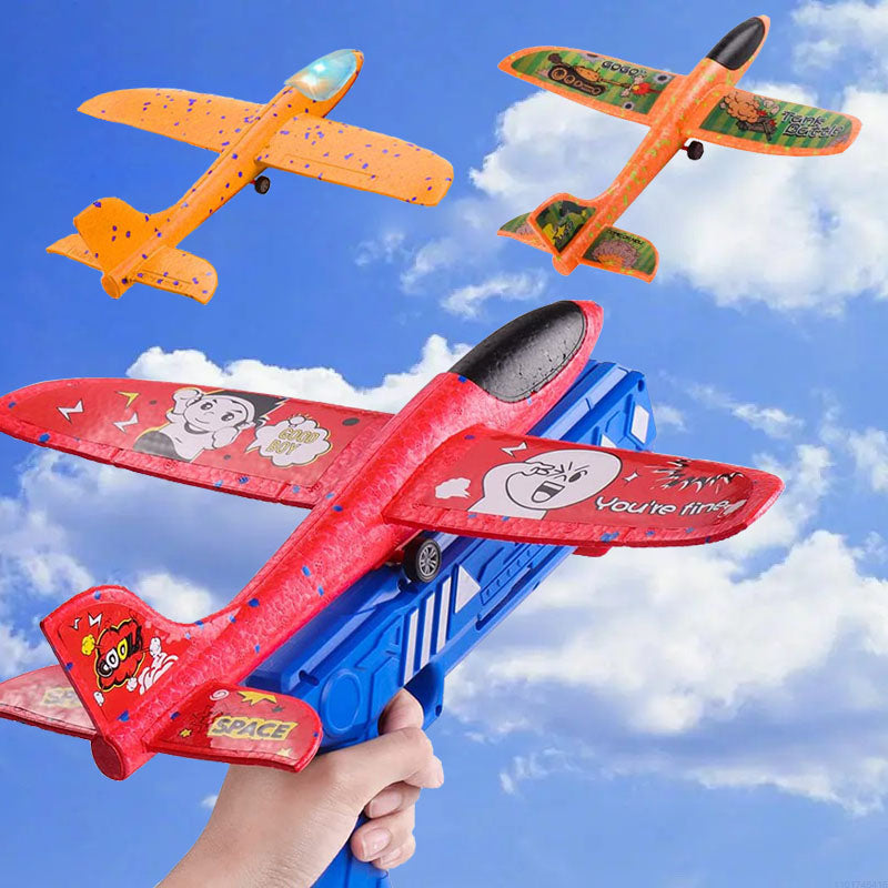 Catapult Gun Aircraft Creative Toy Flying Contes 2 in 1 Toy For Kid Fun Toy For kids - Toynix