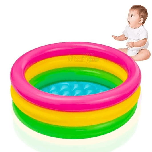 Sunset Glow Rainbow Inflatable Swimming Pool 34" x 10" - Toynix