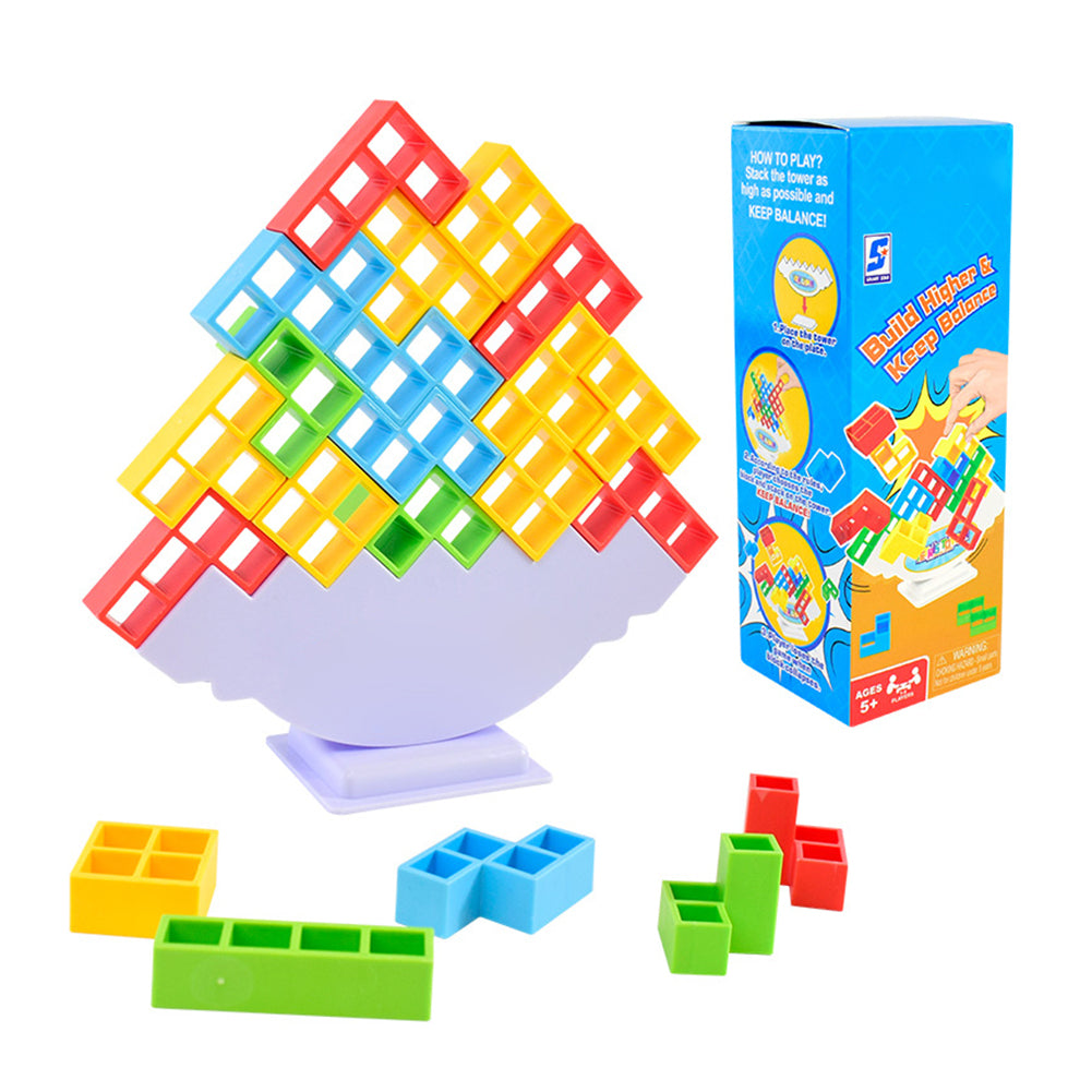 Tetra Tower Games Balance Stacking Team Building Blocks Board Game - Toynix