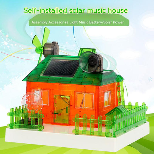 DIY Assembly Learning Scientific Experiments Building Model Solar Energy Powered Music House Educational Toy For Kids - Toynix