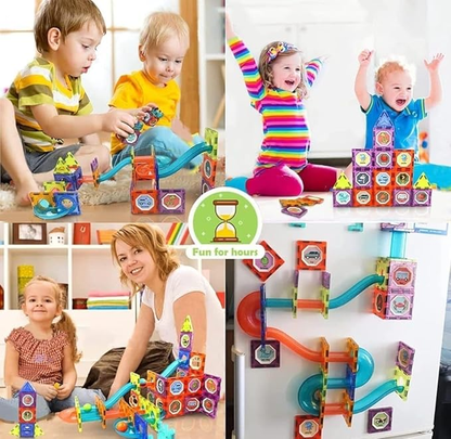 56 Pcs Light Magnetic Tiles Building Blocks for Kids Toynix