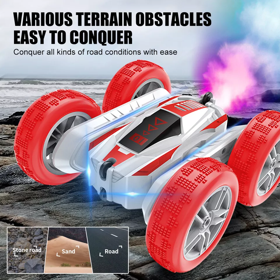 Mini Remote Control Rotating Spray Car Toynix