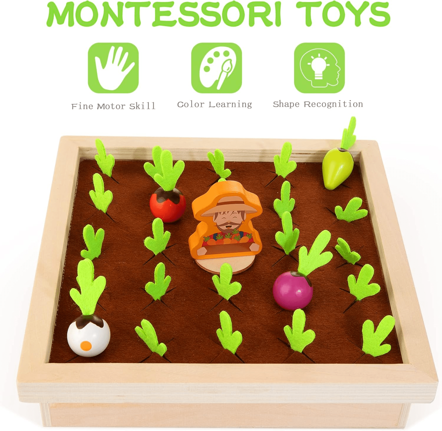 Wooden Carrot Harvest Game - Toynix