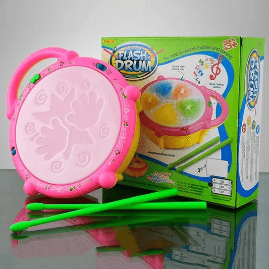 Musical Light Sound Flash Drum with Sticks - Toynix