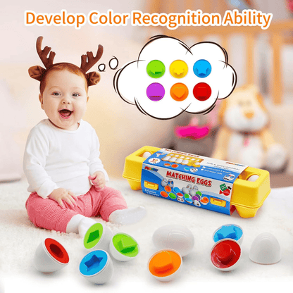 Children's Early Education Multi Shapes Eggs Toy - Toynix