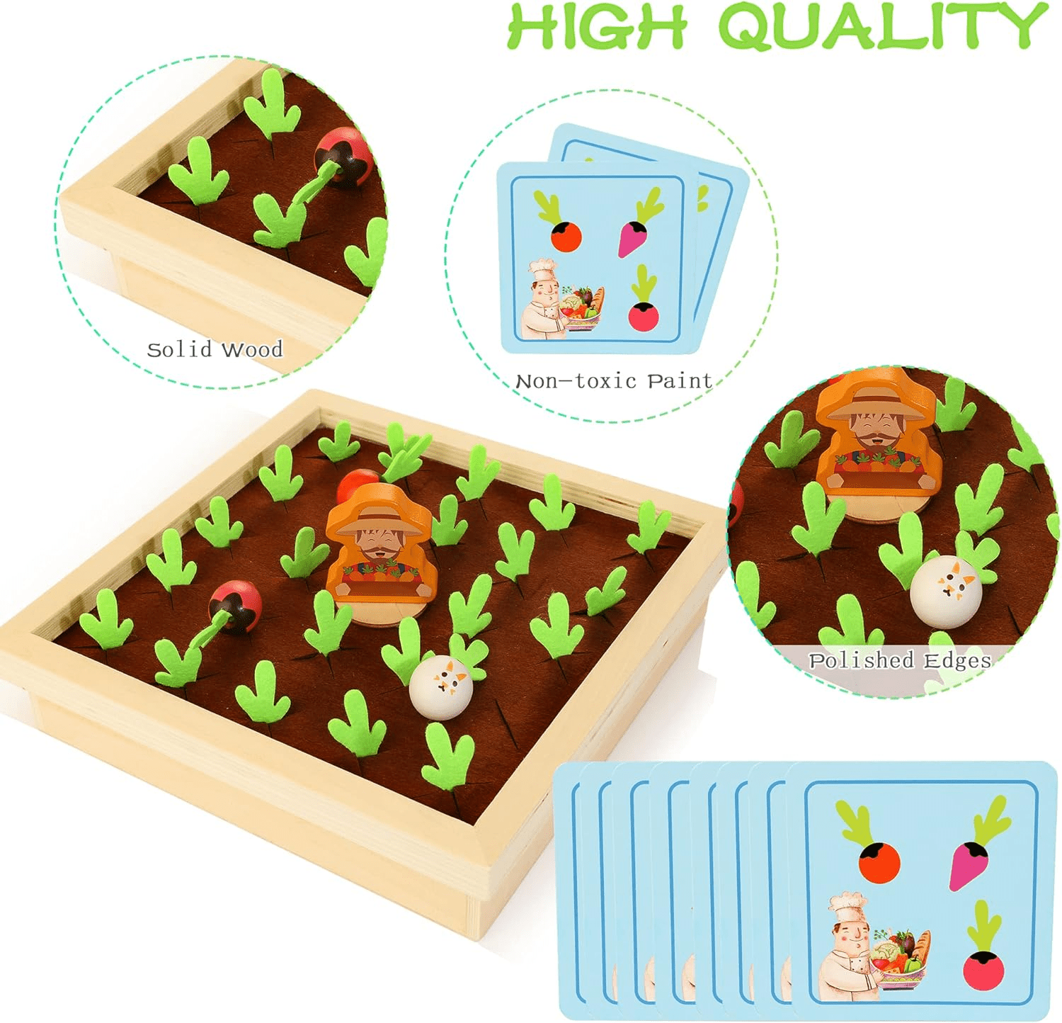 Wooden Carrot Harvest Game - Toynix