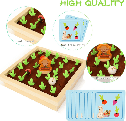 Wooden Carrot Harvest Game - Toynix