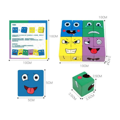 Face Expression Changing Cube Table Game for kids Toynix