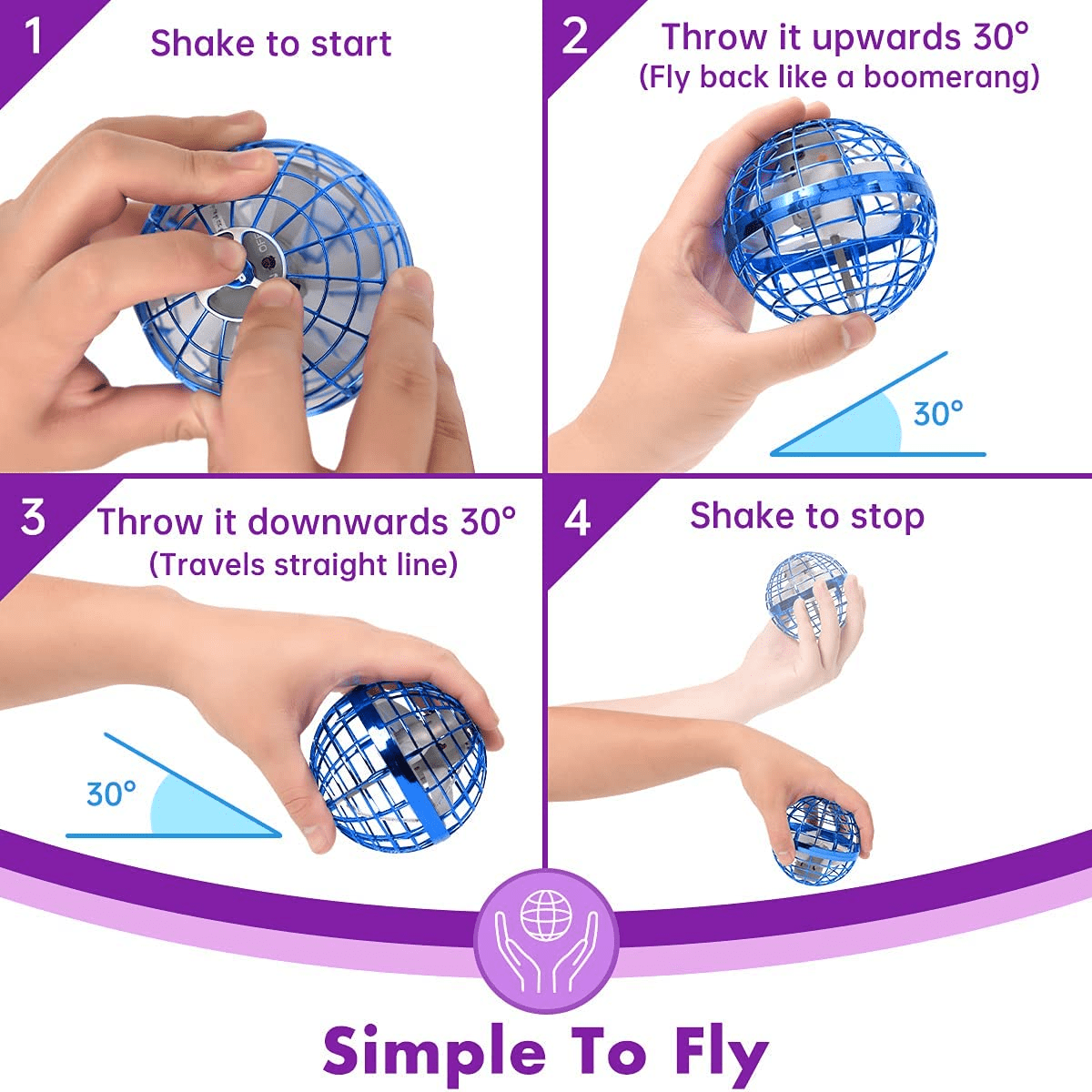 Magic Fly Spinning Ball For Kids - Toynix