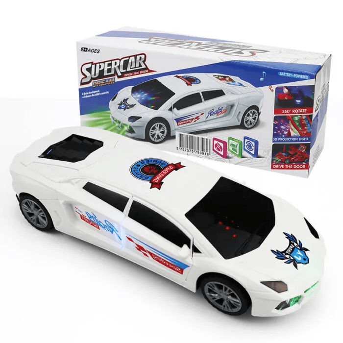 3D Super Car With 360 Degree Rotation For Kids - Toynix