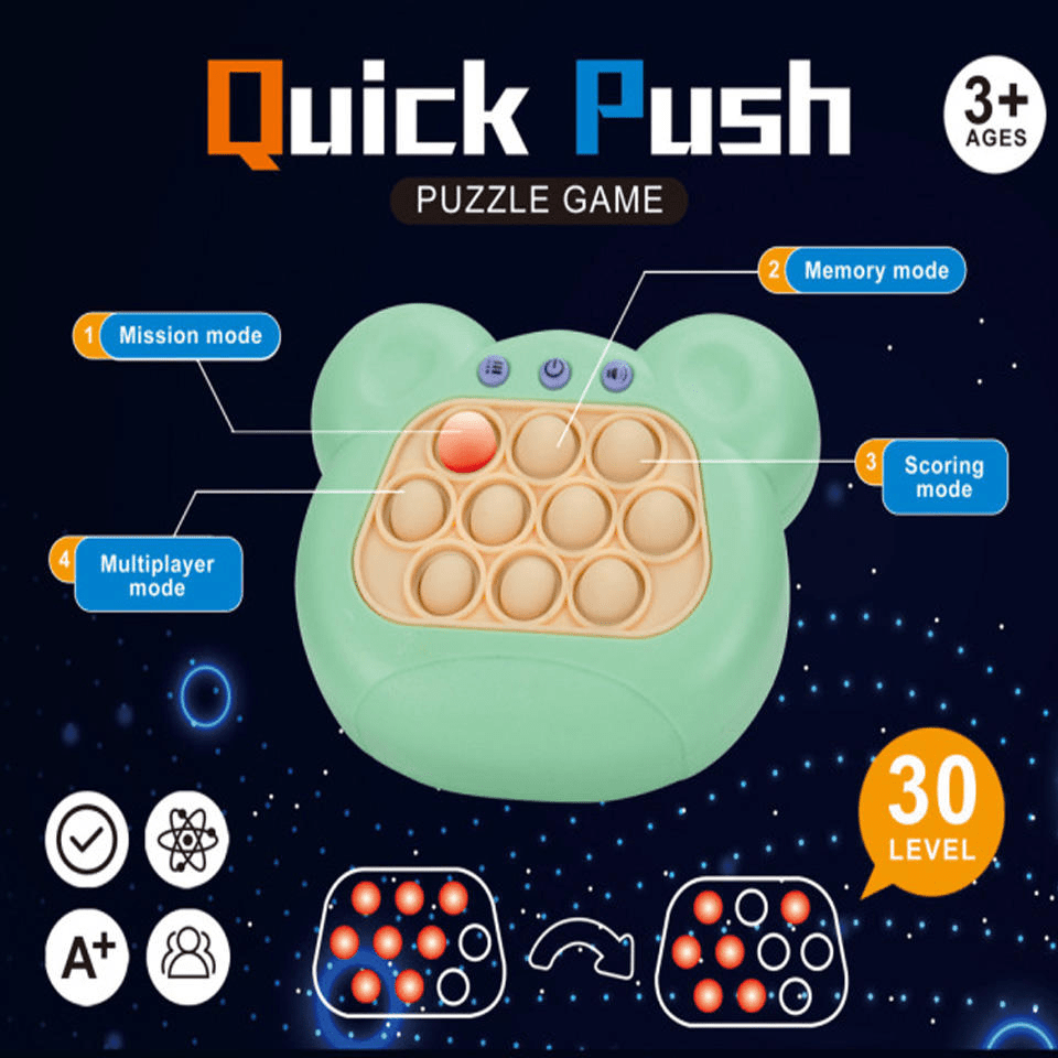 Quick Push Pop Pro Game – Electronic Antistress Fidget Toy for Kids - Toynix