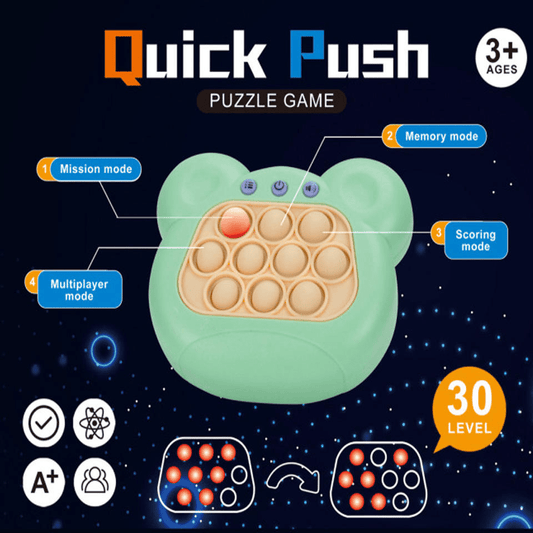 Quick Push Pop Pro Game – Electronic Antistress Fidget Toy for Kids - Toynix