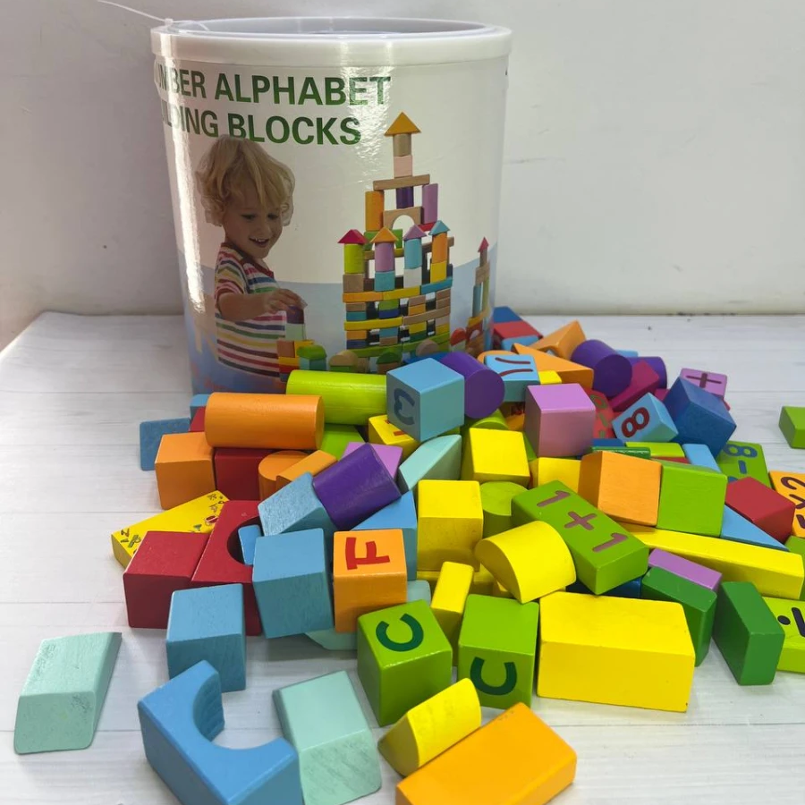 102 Pcs Number & Alphabet Building Blocks