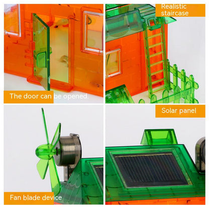 DIY Assembly Learning Scientific Experiments Building Model Solar Energy Powered Music House Educational Toy For Kids - Toynix