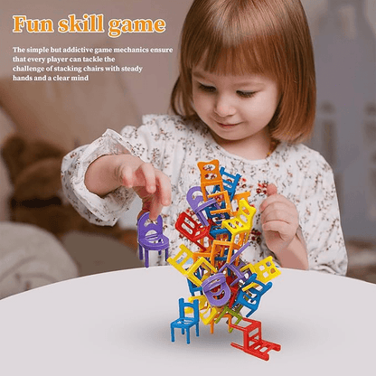 Chairs Balance Puzzle Battle Building Blocks Game - Toynix
