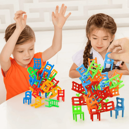 Chairs Balance Puzzle Battle Building Blocks Game - Toynix