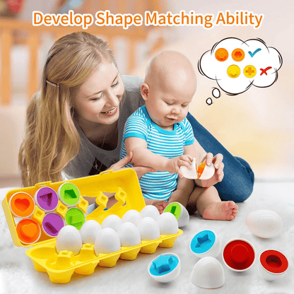 Children's Early Education Multi Shapes Eggs Toy - Toynix