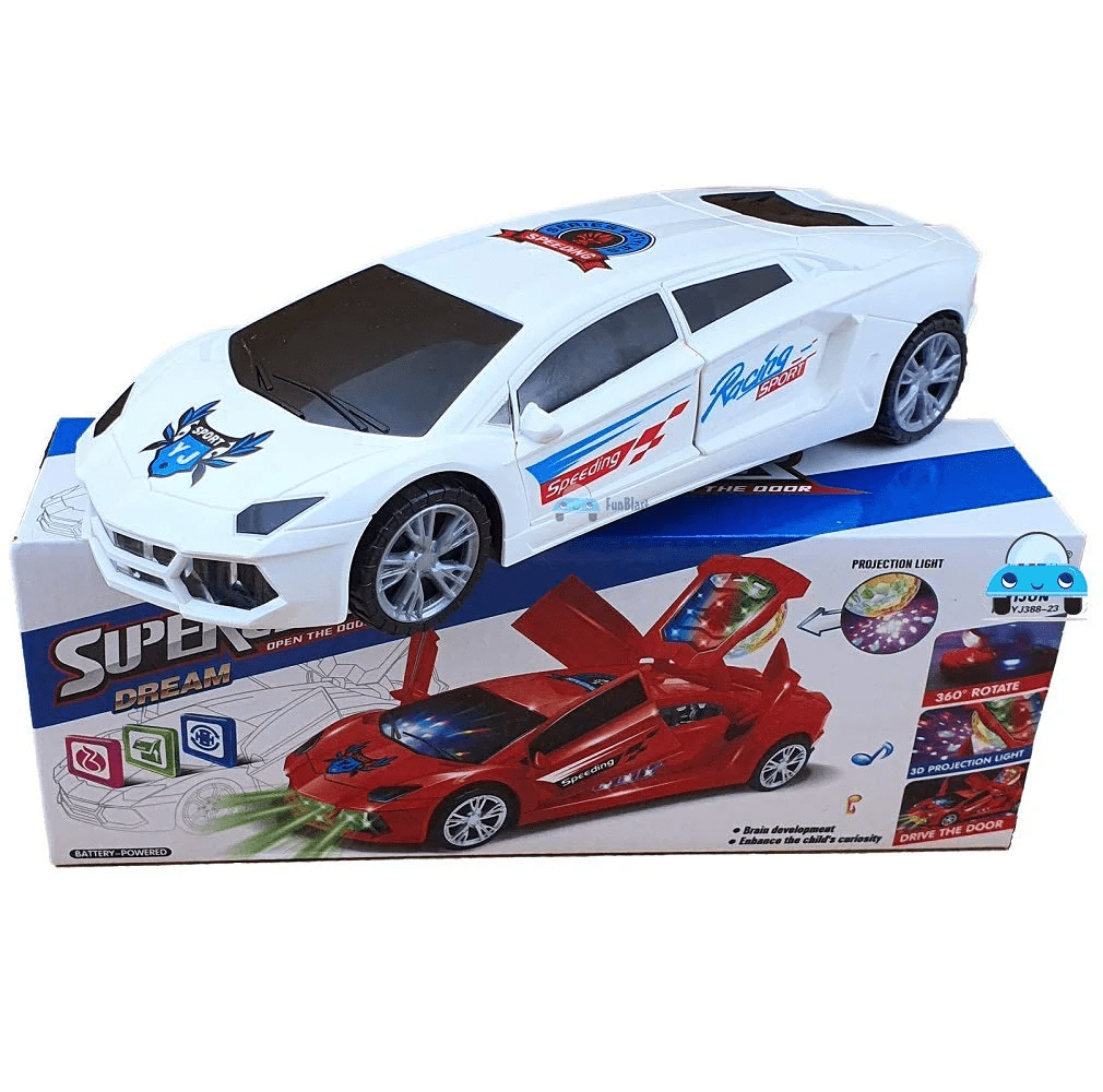 3D Super Car With 360 Degree Rotation For Kids - Toynix
