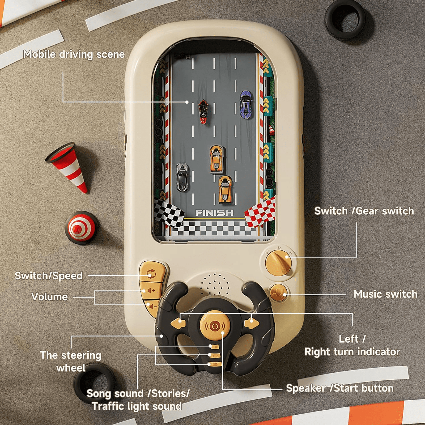 Simulated Driving Car Racing Game For Kids - Toynix