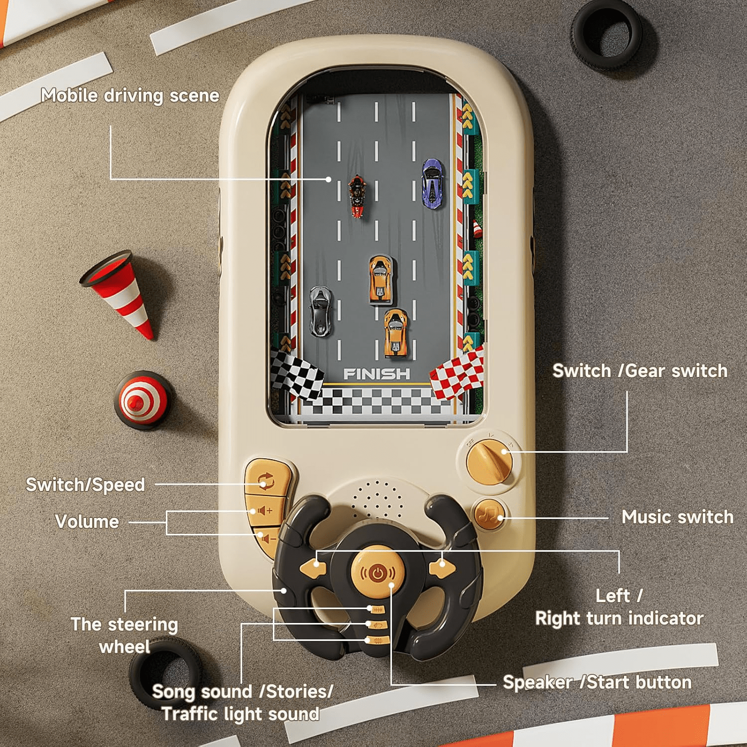 Simulated Driving Car Racing Game For Kids - Toynix
