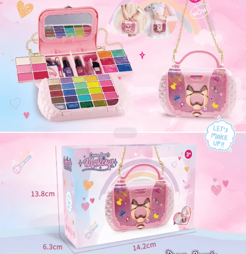 Girls Beauty Makeup Bag Playset (M - 710) - Toynix