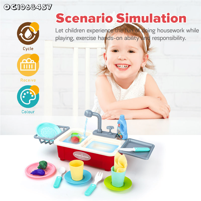 Kitchen Dishwasher Sink Playset For Kids - Toynix